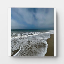 Santa Monica Beach in de herfst. Fotoplaat