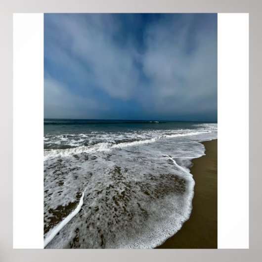 Santa Monica Beach in de herfst. Poster (Voorkant)