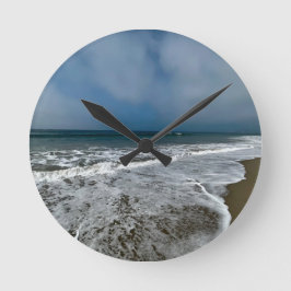 Santa Monica Beach in de herfst. Ronde Klok