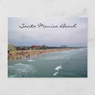 SANTA MONICA BEACH-kaart Briefkaart