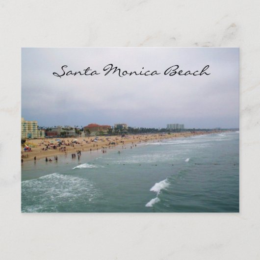SANTA MONICA BEACH-kaart Briefkaart (Voorkant)