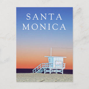 Santa Monica Beach   Los Angeles, Californië Briefkaart