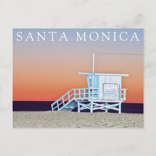 Santa Monica Beach   Los Angeles, Californië Briefkaart