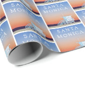 Santa Monica Beach | Los Angeles, Californië Cadeaupapier (Rol Hoek)