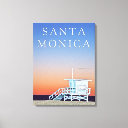Santa Monica Beach | Los Angeles, Californië Canvas Afdruk (Voorkant)