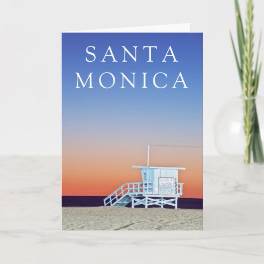 Santa Monica Beach | Los Angeles, Californië Kaart (Voorkant)