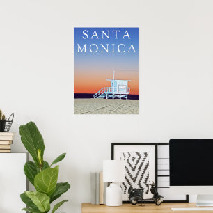 Santa Monica Beach   Los Angeles, Californië Poster