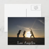 Santa Monica Beach met Toru Shimoyama Briefkaart (Voorkant / Achterkant)