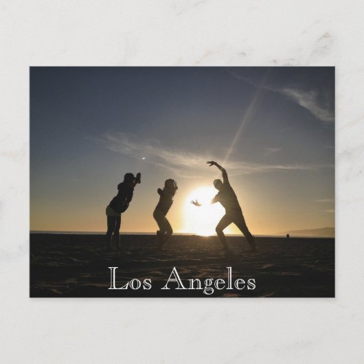 Santa Monica Beach met Toru Shimoyama Briefkaart (Voorkant)