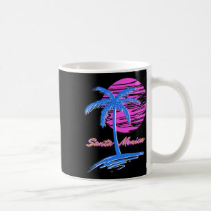 Santa Monica Beach Outrun 80s Esthetische Vaporwav Koffiemok