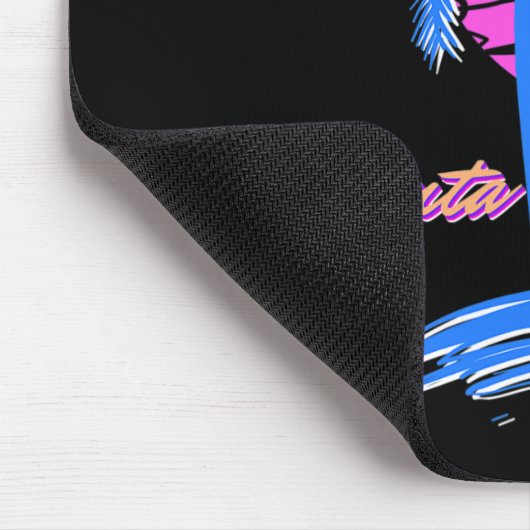 Santa Monica Beach Outrun 80s Esthetische Vaporwav Muismat (Hoek)