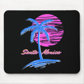 Santa Monica Beach Outrun 80s Esthetische Vaporwav Muismat