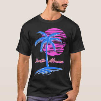 Santa Monica Beach Outrun 80s Esthetische Vaporwav T-shirt