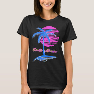 Santa Monica Beach Outrun 80s Esthetische Vaporwav T-shirt