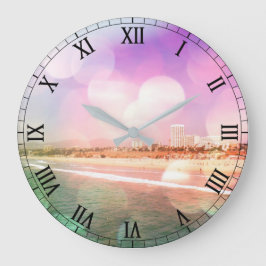 Santa Monica Beach - Spaarroze foto bewerken Grote Klok