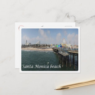 Santa Monica Beach - Verenigde Staten - Briefkaart