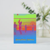 Santa Monica Beach Volleyball Pier Briefkaart (Staand voorkant)