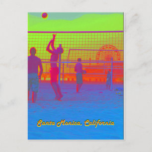 Santa Monica Beach Volleyball Pier Briefkaart