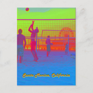 Santa Monica Beach Volleyball Pier Briefkaart