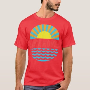 Santa Monica Beach zon en golven T-shirt