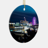 Santa Monica bij Night Keramisch Ornament (Rechts)