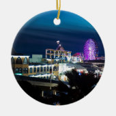 Santa Monica bij Night Keramisch Ornament (Voorkant)
