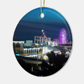 Santa Monica bij Night Keramisch Ornament (Links)