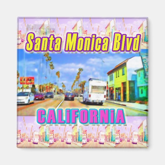 "Santa Monica Blvd 1" Magnet (Voorkant)