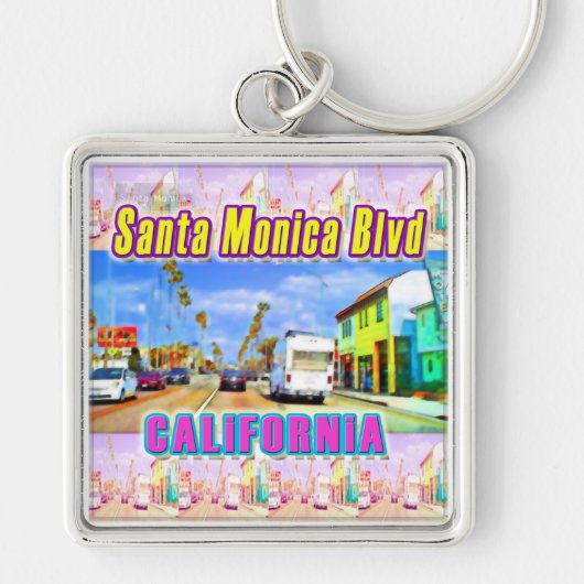 "Santa Monica Blvd 1" Sleutelhanger (Voorkant)