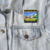 "Santa Monica Blvd 2" Knop Vierkante Button 5,1 Cm (In situ)
