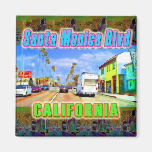 "Santa Monica Blvd 2" Magnet (Voorkant)