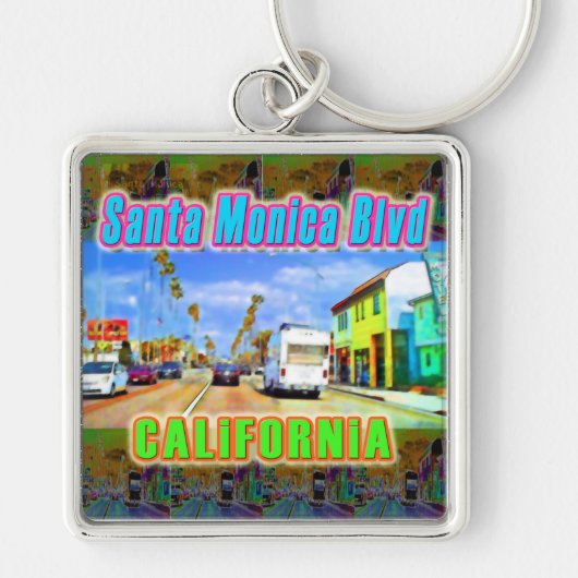 "Santa Monica Blvd 2" Sleutelhanger (Voorkant)