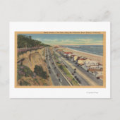 Santa Monica, CA - Beach Scene Along Palisades Briefkaart (Voorkant)