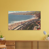 Santa Monica, CA - Los Angeles County Beach Scen Canvas Afdruk (Insitu (Woonkamer))