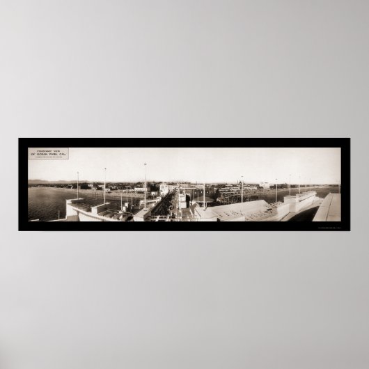 Santa Monica CA Ocean Park Foto 1914 Poster (Voorkant)