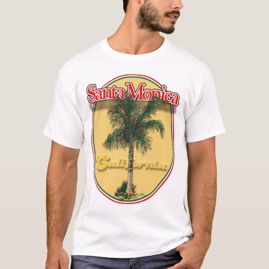 Santa Monica CA palm shirt (Voorkant)