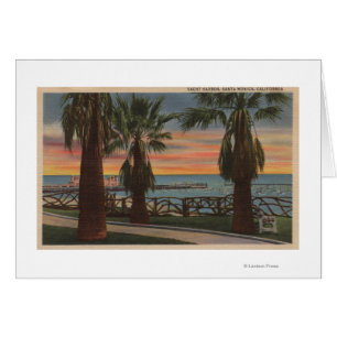 Santa Monica, CA - Yacht Harbour en Sunset Uitzich