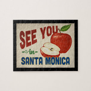 Santa Monica California Apple - Vintage Travel Legpuzzel