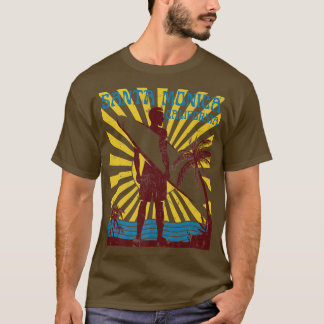 Santa Monica California Beach Surf Summer Vacation T-shirt