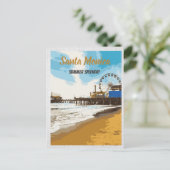 Santa Monica California Briefkaart (Staand voorkant)