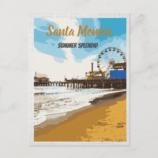 Santa Monica California Briefkaart (Voorkant)