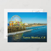 Santa Monica California Briefkaart (Voorkant / Achterkant)