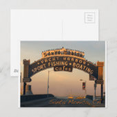 Santa Monica California Briefkaart (Voorkant / Achterkant)
