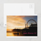 Santa Monica California Briefkaart (Voorkant / Achterkant)