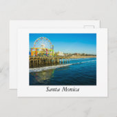 Santa Monica California Briefkaart (Voorkant / Achterkant)