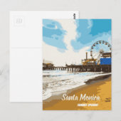 Santa Monica California Briefkaart (Voorkant / Achterkant)