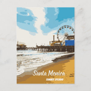 Santa Monica California Briefkaart