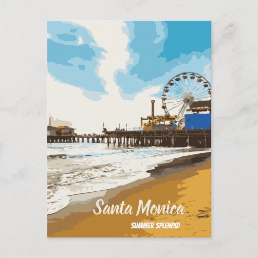 Santa Monica California Briefkaart (Voorkant)
