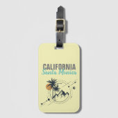Santa Monica California Geometric Palms Bagagelabel (Voorkant (verticaal))