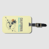 Santa Monica California Geometric Palms Bagagelabel (Voorkant (horizontaal))